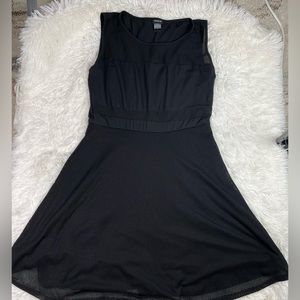 Torrid Skater Dress Black Size 2 Open Weave Sleeveless Midi Lined Flirty Casual